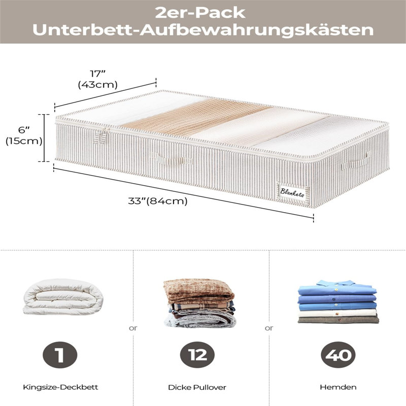 Ebern Designs Fabric Underbed Storage