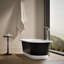 Volute 63 po X 28 3/8 po Baignoire autoportante avec base