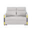 Causeuse-lit en velours de peluche beige 55,5 po Percy