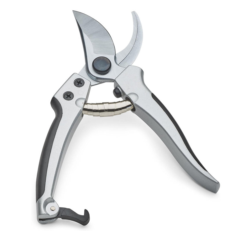 Bypass Pruning Shears for Gardening - 8” Heavy Duty Garden Shears - Spring-Loaded Snap Catch and Ergonomic Grips - Ultra Sharp Rust Resistant Trimming Scissors - Gardening Tools by Kings County Tools