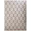 Tapis intérieur beige noué à la main à motif géométrique 100% laine-835304173
