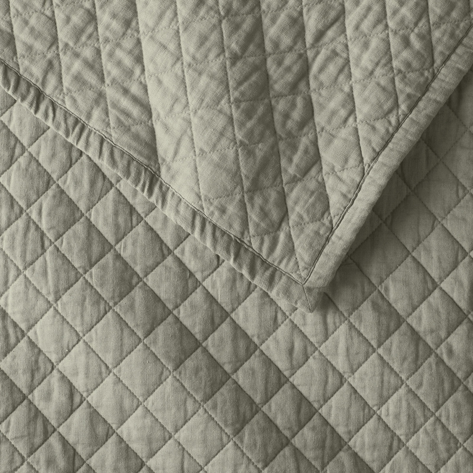 Jeffen Linen Blend Quilt, Full/Queen Quilt, Sage