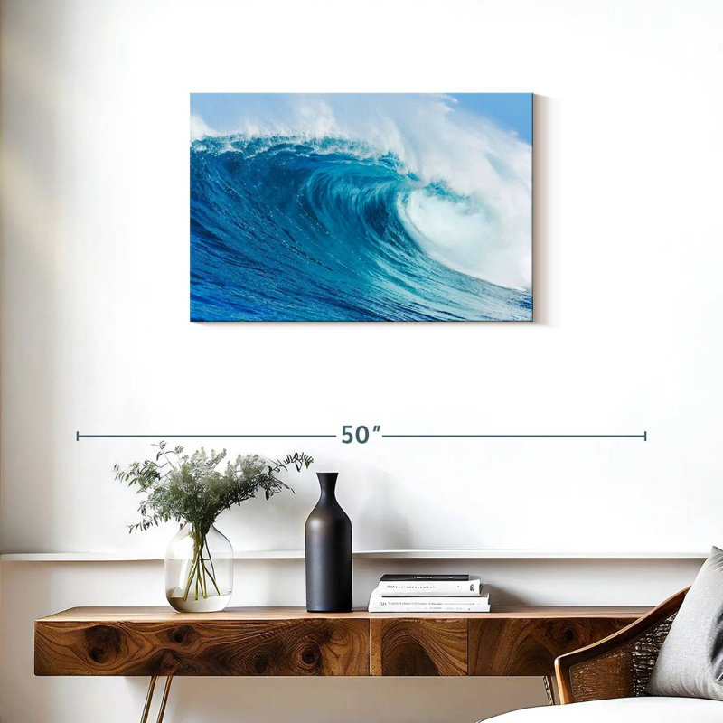 Énorme vague bleue de Gillard, H 20 po x l 30 po