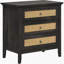 Table de chevet basse avec 3 tiroirs