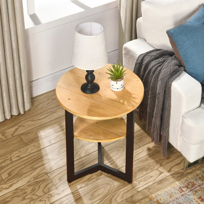 Grande table de bout avec tablette de rangement 24 po Alandus