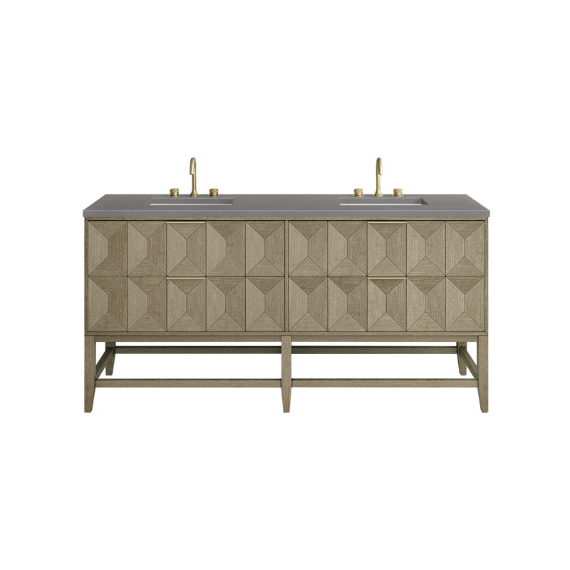 Emmeline 72'' W Double Vanity, Eternal Jasmine Pearl, 8" Widespread