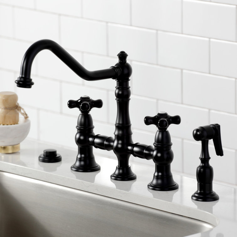 Duchess Double Handle Kitchen Faucet with Side Spray