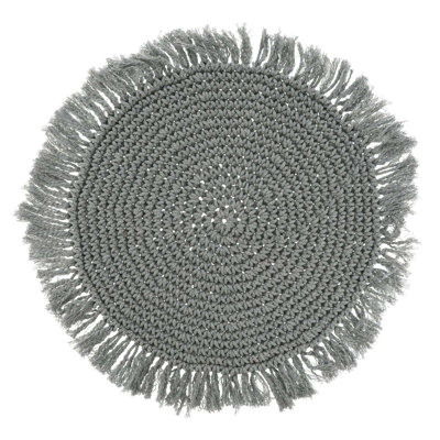 Delessite Cotton Solid Colour Round Placemat