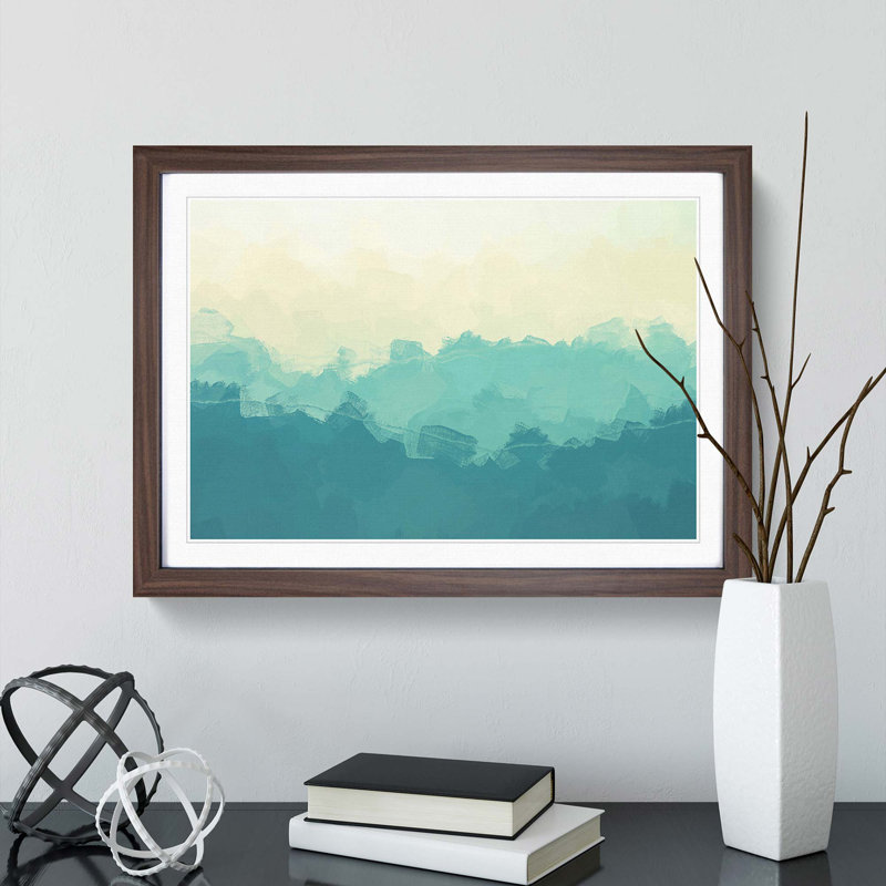 The Great Smokey Mountains in Abstract - Picture Frame Graphic Art Print, 36cm H x 48cm W x 2cm D, Walnut Framed