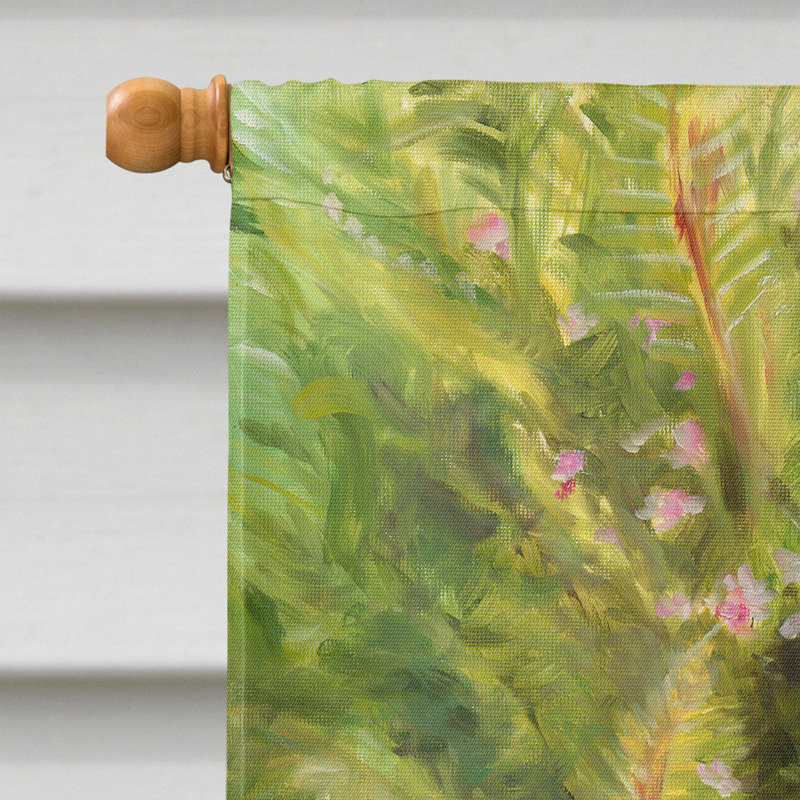 Drapeau de jardin à 2 côtés fox oursons peepers par debbie cook, H 28 po x l 40 po
