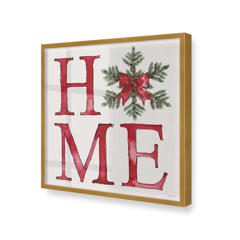 Imprimé de maison rétro, Cadre simple en or poli, bois massif, H 21,75 po x l 21,75 po