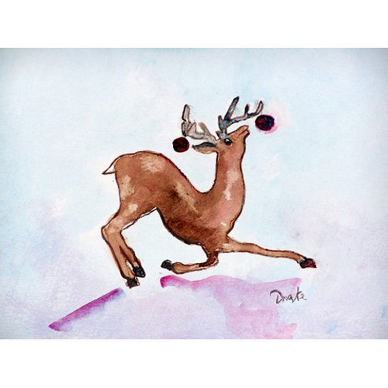 Tapis d'intérieur antidérapant Dancing Deer, Rectangle 1 pi 6 po x 2 pi 2 po