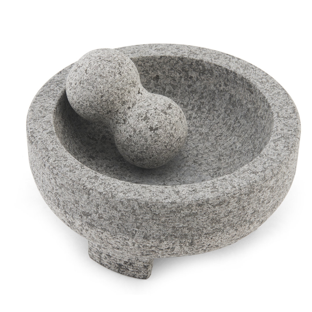 Farberware Professional Granite Molcajete Mortar and Pestle Stone Grinder, 4-Cup, Gray Farberware