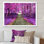 Chemin dans la forêt rose et mauve - art mural traditionnel sur toile