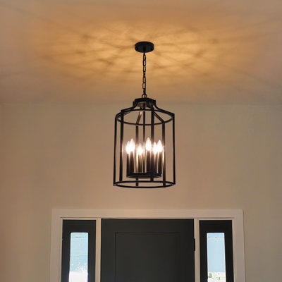 6-Light Dimmable Lantern  Chandelier