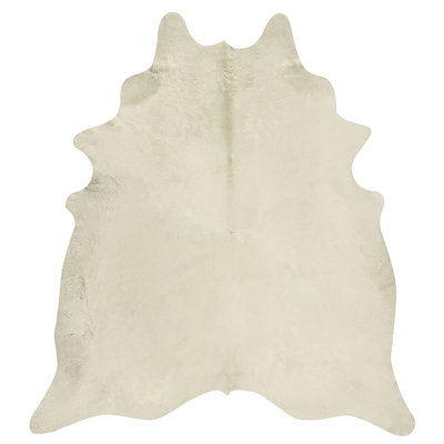 White Cowhide Rug – Genuine Leather Area Rug