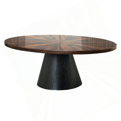 Table basse ovale de style contemporain
