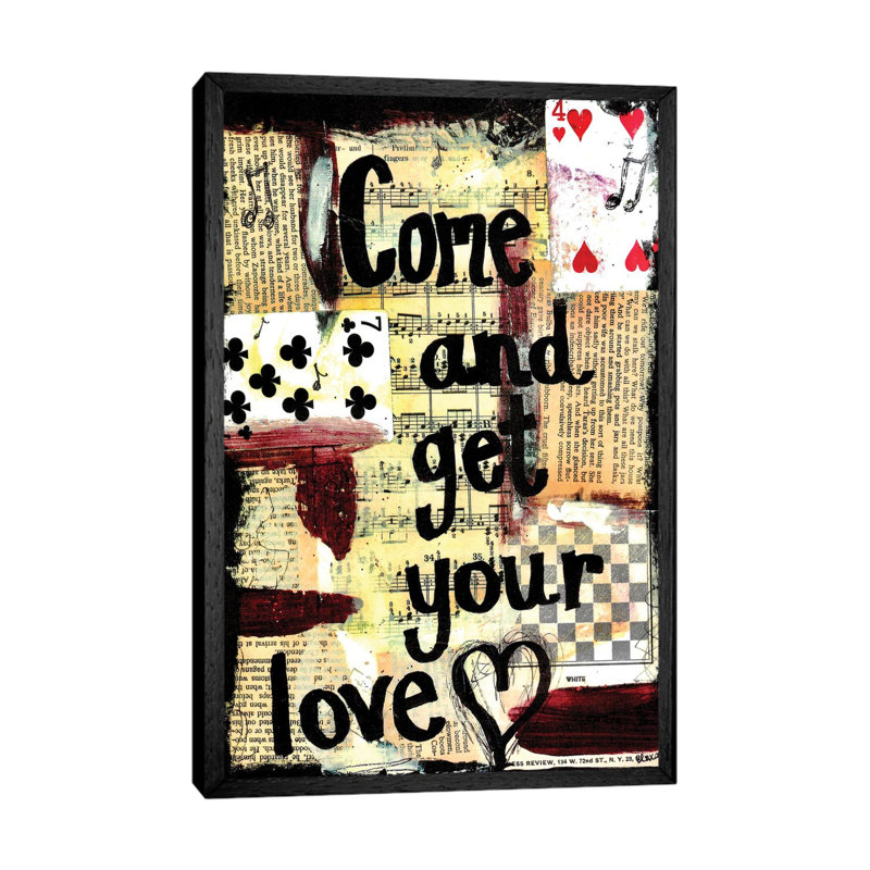 Come and Get Your Love 1 Piece Wall Art on Canvas, 66.04 cm H x 45.72 cm W, Black Framed