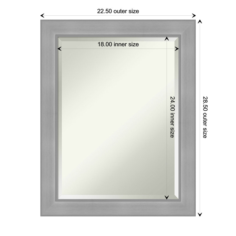 ShipstStour Flat Wall Mirror, 29" x 23"