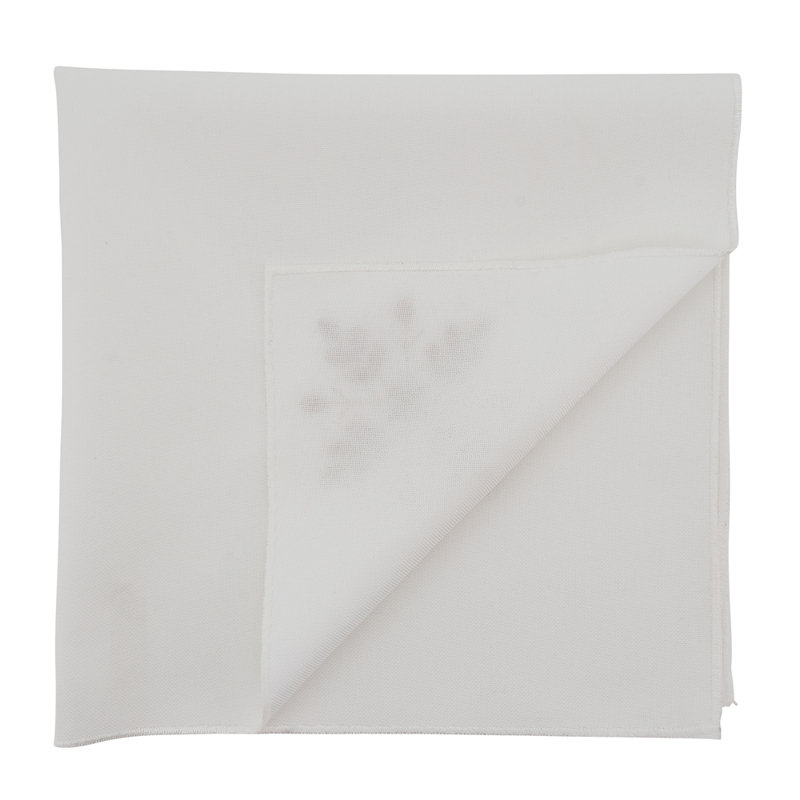 Ensemble de 4 serviettes de table brodées en flocons de neige l 20 po x L 20 po, Ivoire ivoire