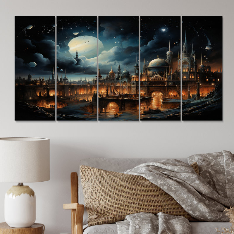 «Art de l'islam», impression sur toile 5 pièces