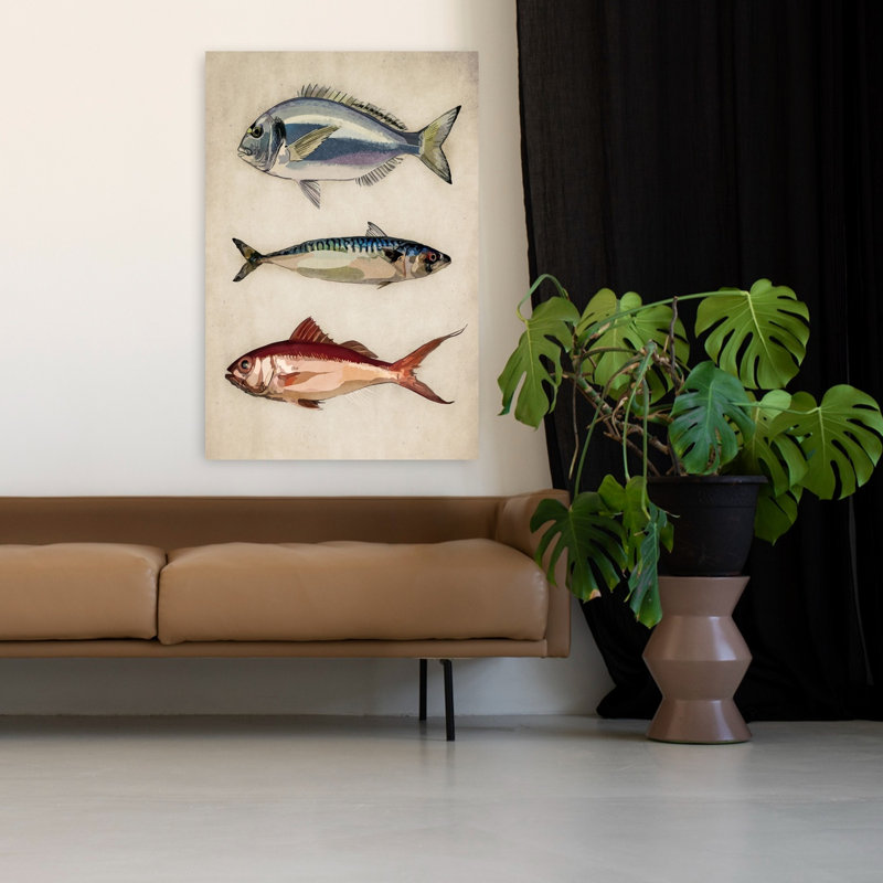 Trio d'océan, art classique de la mer, H 48 po x l 32 po