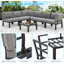 6 - Person Sectional Seating Group with Cushions-1118227290