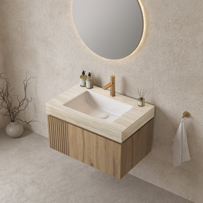 Armoire seulement, rangement pour salle de bain, conception à une porte et à un tiroir, sans cuve, couvercle, sans robinet ni couvercle d'évier 