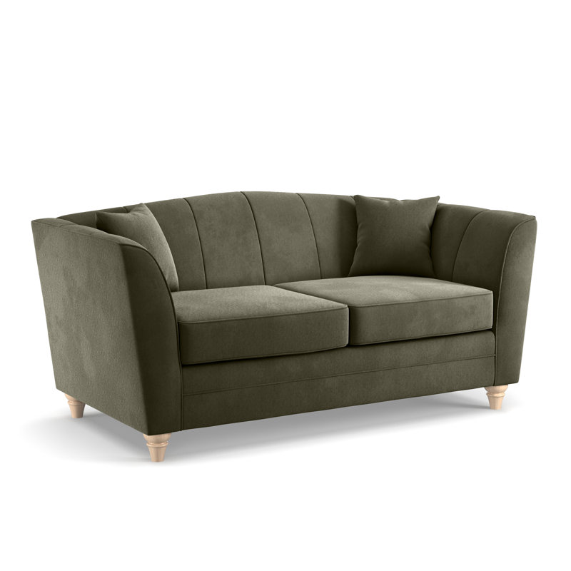 Laverton 2 Seater Velvet Flared Arm Sofa, Fern