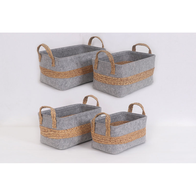 Gracie Oaks Multipurpose Fabric Storage Bins for Shelves