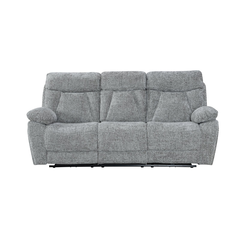 Willowfern Power Recliner Armchair with USB Charging - Biscuit, 105" H x 217" W x 97" D, Nickel Fabric