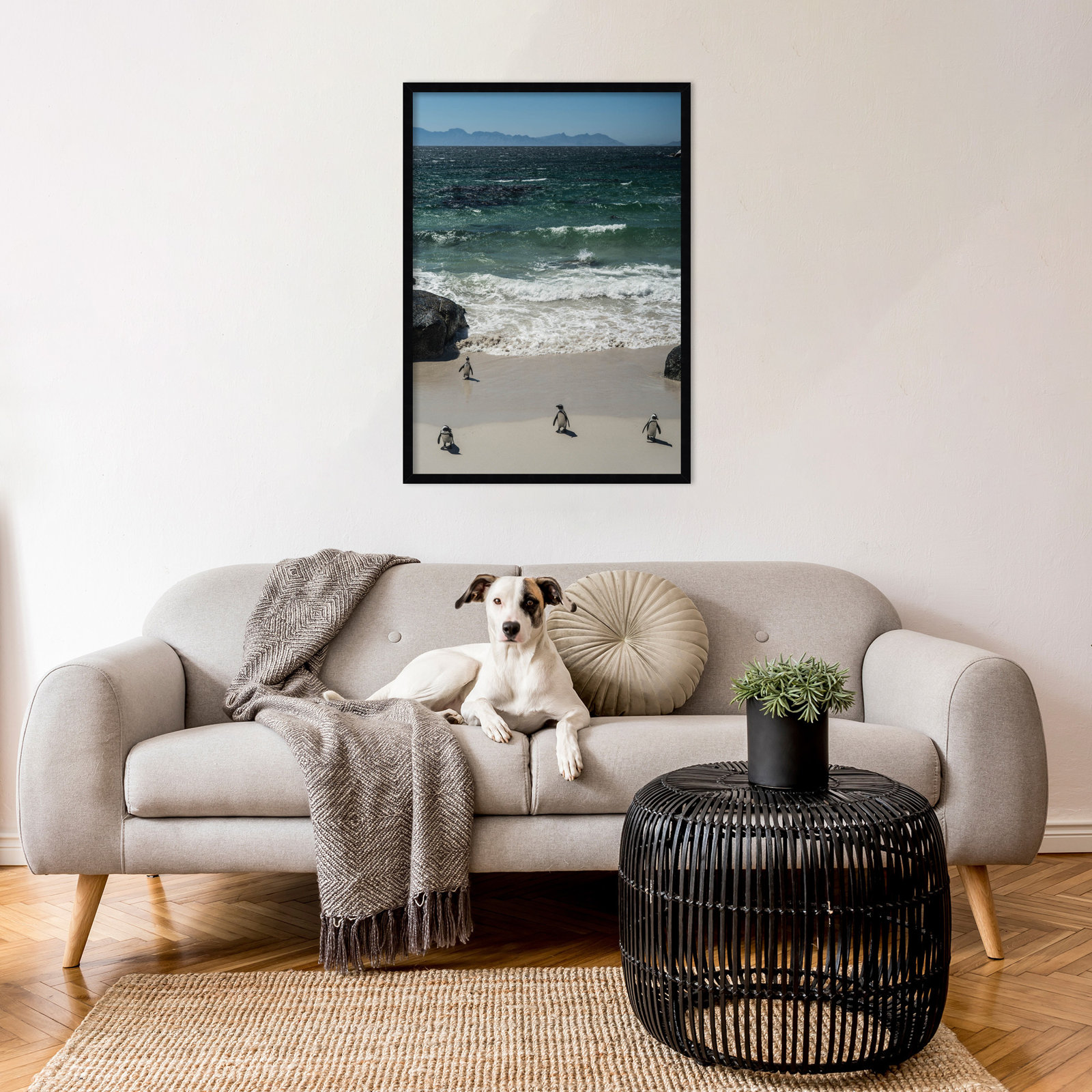 Perolio "Coming in to the Beach" Print, Black, 33" H x 24" W