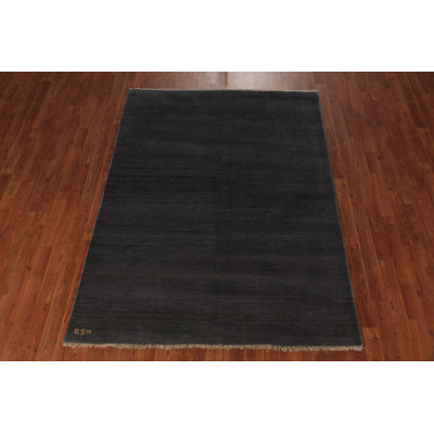 Grays & Charcoal Gabbeh Modern Rug 5x7