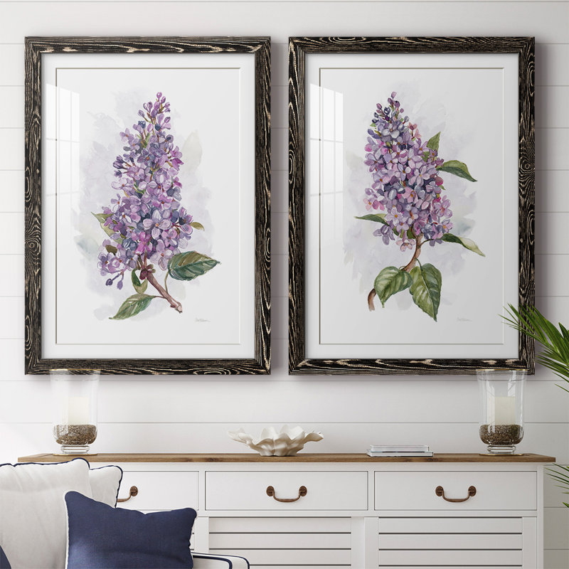 Impression encadrée Awash In Lilac I-Premium - prêt à être accroché, H 27,5 po x l 75 po x P 1,5 po, Noir