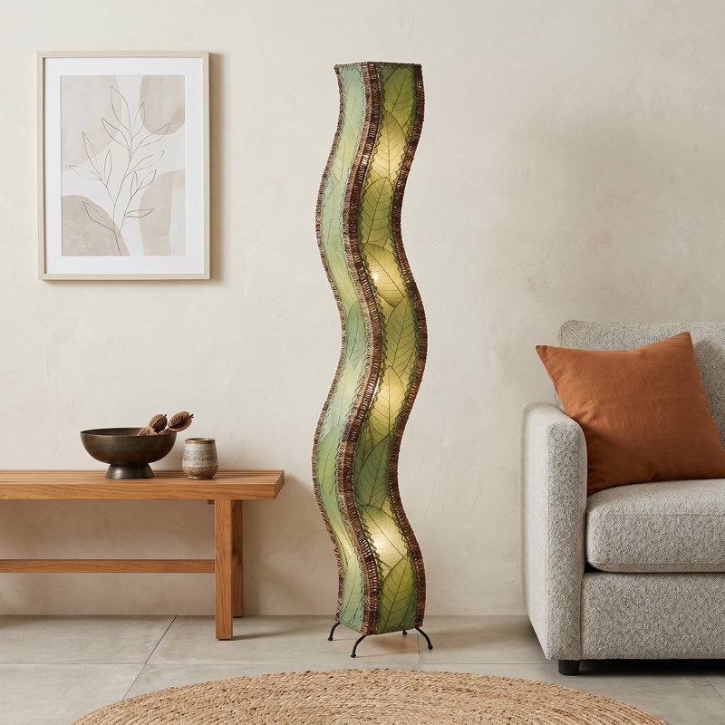 Lampe sur pied colonne Gertie, Vert, 72"