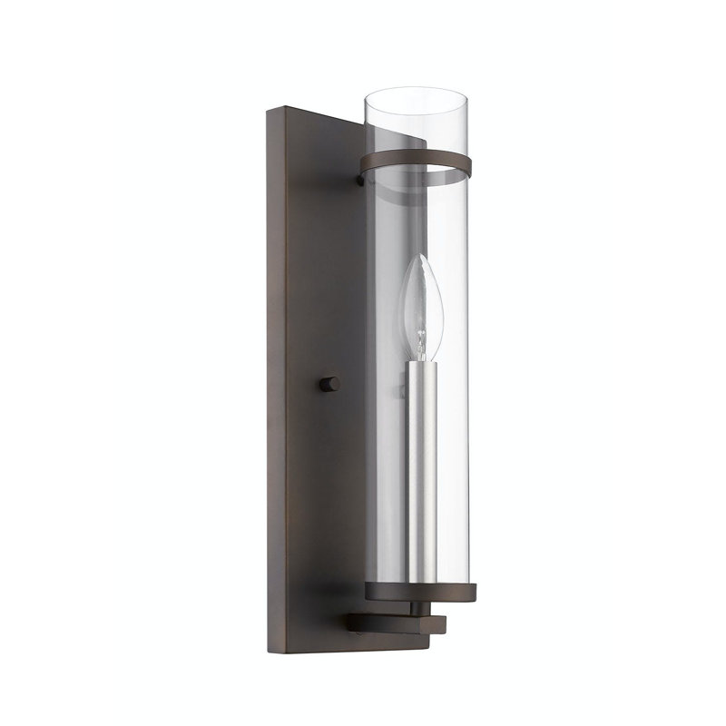 Aart Candle Wall Light, Oil Rubbed Bronze and Nickel