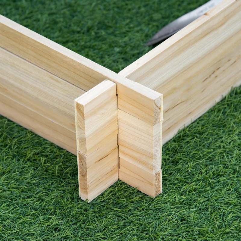 Lit de jardin surélevé en bois 3 pi x 3 pi Benica