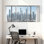 Scénario et paysages urbains, vue panoramique sur la ville, ensemble de 3 reproductions d'art sur toile