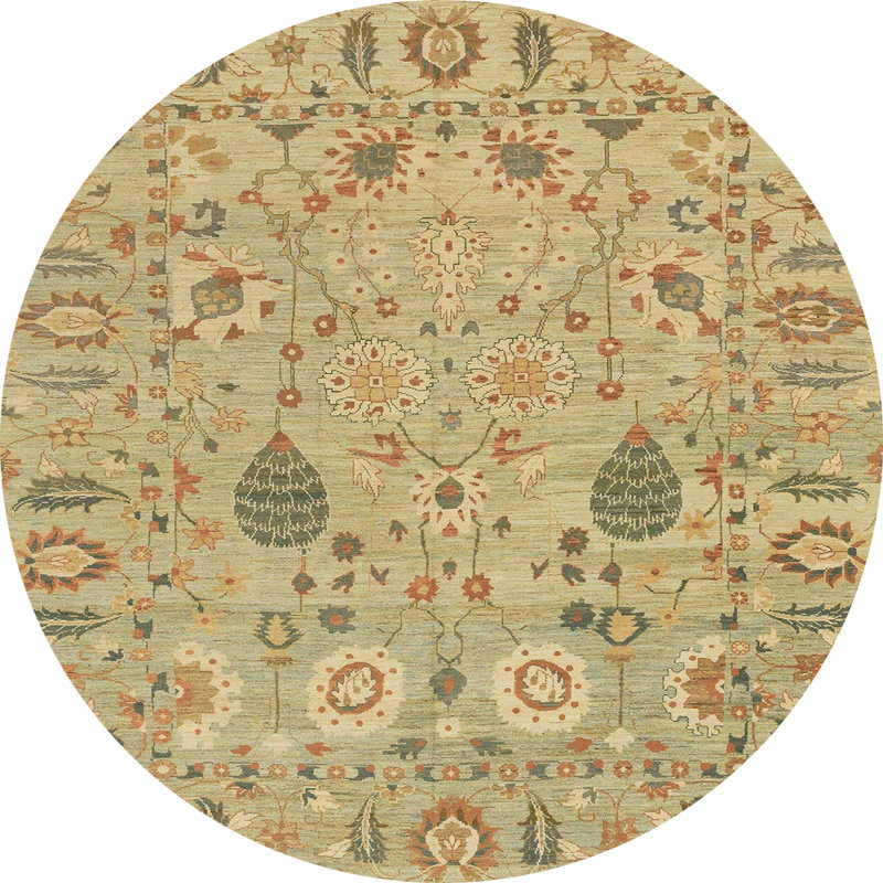 Abstract Indoor Rug, Round 5'