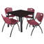 Plateau de table Kee Square, 4 chaises empilables-1077686484-1077686487-1077686504