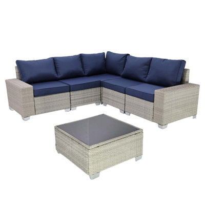 Canapé d'extérieur en osier de 85 po avec coussins Sunbrella® Durinick