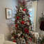 Décoration de Noël à motif écossais rouge et vert 9 "avec nœud