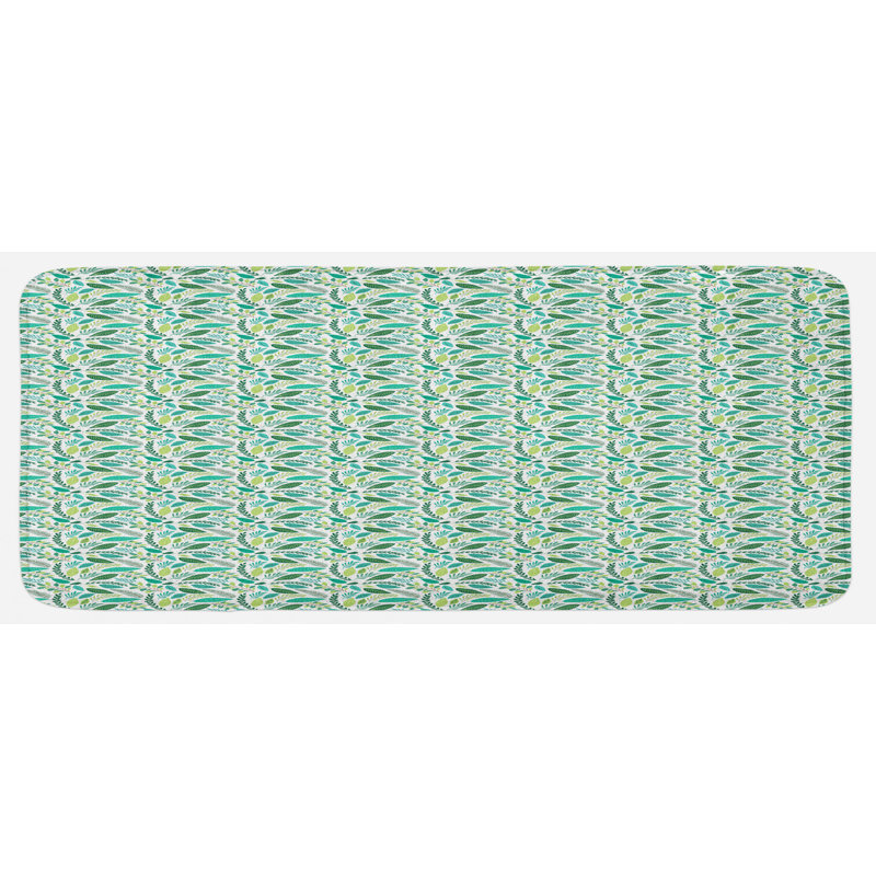 Tapis de cuisine à feuilles