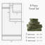 Ensemble de serviettes 8 pièces 100% coton vert olive 800 g / m² 800 GSM-106240116