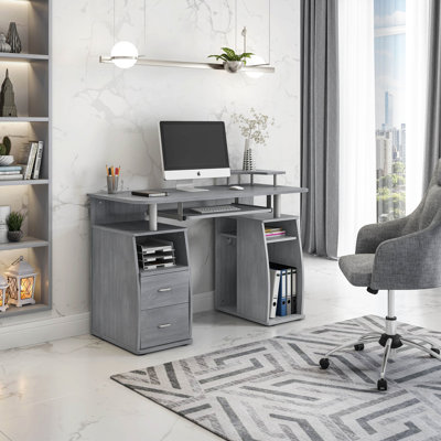 Desk,Complete Computer Workstation Desk With Storage
