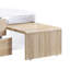 Table basse, 4 tiroirs blancs ultrabrillants