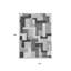 Tapis extérieur lavable à motif géométrique argenté ivoire et gris anthracite 10 pi x 14 pi