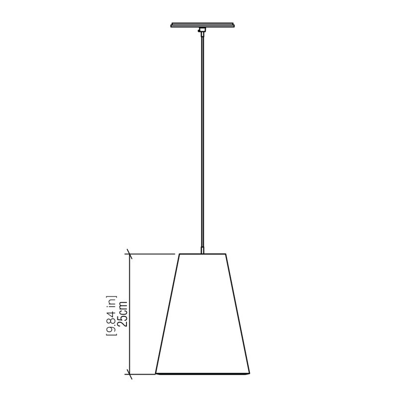 Luminaire suspendu simple 1 lumière Empire, Gris organique