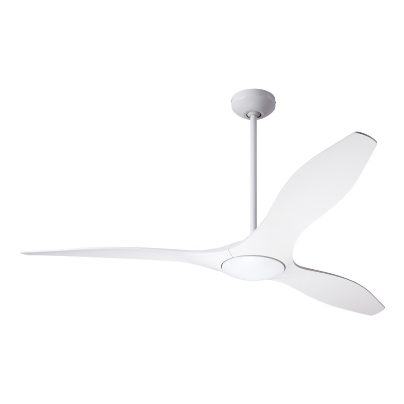 IC Brisa Downrod Ceiling Fan, Wall Control, Matte White