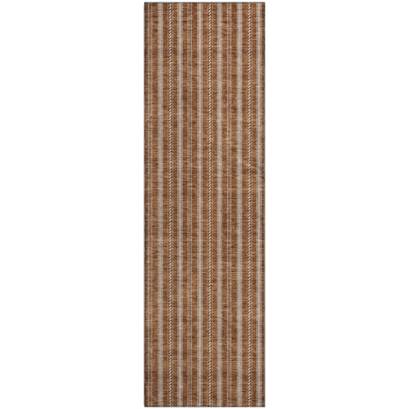 Tapis terre cuite lavable à la machine Premium Prisco, Tapis de couloir 2 pi 3 po x 7 pi 6 po